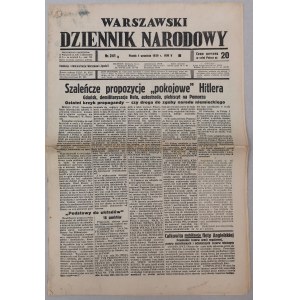 Warszawski Dziennik Narodowy, 1 IX 1939 - propozycje Hitlera