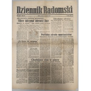 Dziennik Radomski, R.1943 nr 216 - Niemcy uwalniają Mussoliniego