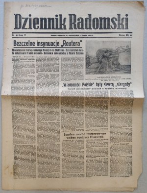 Dziennik Radomski, R.1944 nr 41 - protest emigracyjnych dziennikarzy