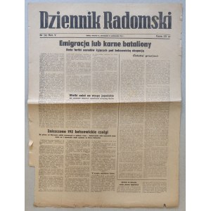 Dziennik Radomski, R.1944 nr 243 - posiedzenie rządu GG na Wawelu