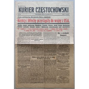 Kurier Częstochowski, 13.12.1941 - Niemcy i Włochy w wojnie z USA