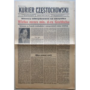 Kurier Częstochowski,21.02.1943 - wielka mowa Goebbelsa