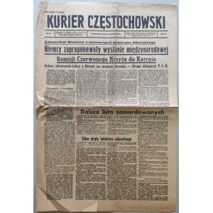 Kurier Częstochowski,20.4.1943 - Katyń- 2. delegacja P.C.K.