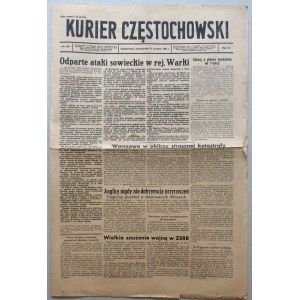 Kurier Częstochowski, 21.08.1944 - walki z rejonie Warki, Powstanie Warszawskie