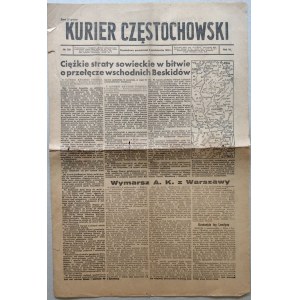 Kurier Częstochowski, 9.10.1944 - wymarsz A.K. z Warszawy