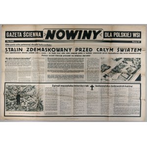 Nowiny. Gazeta ścienna, 1943 nr 60 [Katyń]
