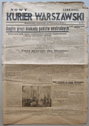 Nowy Kurier Warszawski. R.1939 nr 32 - kronika Warszawy