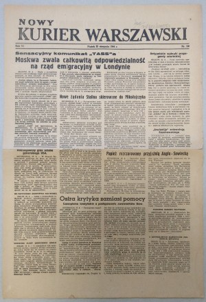 Nowy Kurier Warszawski. 198/1944 z 25.08 /Powstanie Warszawskie/