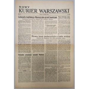 Nowy Kurier Warszawski 1944 nr 207 z 5.09 /Mikołajczyk/