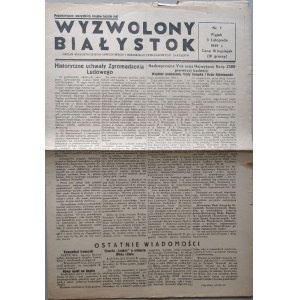Wyzwolony Białystok nr 7, 3 XI 1939 - Białoruś Zachodnia [Rara]