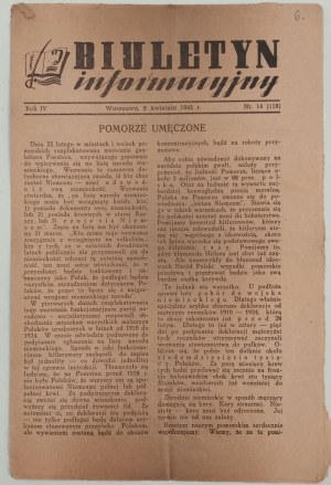 Biuletyn Informacyjny r.1942 nr 14 - o propagandzie komunistycznej /SZP, ZWZ, AK/