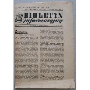 Biuletyn Informacyjny r.1942 nr 51- mowa Sikorskiego /SZP, ZWZ, AK/