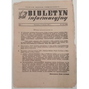 Biuletyn Informacyjny 1943 nr 24 - zastrzeleni Lange i Schulz, Pawiak, Akcja pod Arsenałem/SZP, ZWZ, AK/