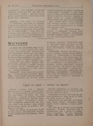 Biuletyn Informacyjny 1943 nr 26 - tragedia wołyńska /SZP, ZWZ, AK/