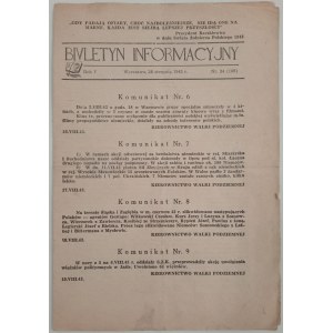Biuletyn informacyjny 1943 nr 34 - dywersja w Warszawie /SZP, ZWZ, AK/