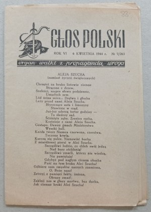 Głos Polski. R.1944 nr 7 /Grupa „Pobudka” ONR, AK/