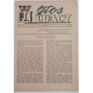 Głos Pracy. R.1943 nr 14 - ukraińska Odezwa do Narodów /Polski Związek Wolności/
