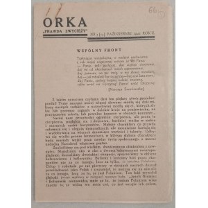 Orka „Prawda Zwycięży” 1942 nr 5 - o współpracy urzędników z wrogiem /ZPL „Orka”/.