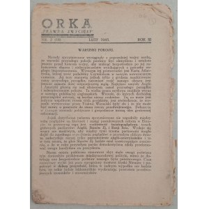 Orka „Prawda Zwycięży” nr 2/1943 /Związek Pracy Ludowej „Orka”/.