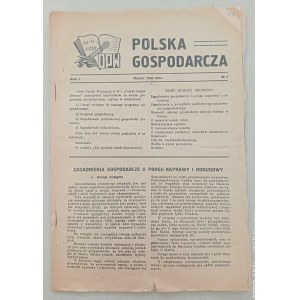 Polska Gospodarcza. R.1944 n 2 - ustrój rolny /Obóz Polski Walczącej/
