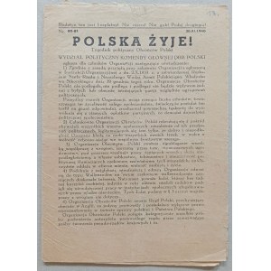 Polska Żyje! R.1940 nr 80/81 /KOP - Komenda Obrońców Polski/Bitwa o Anglię