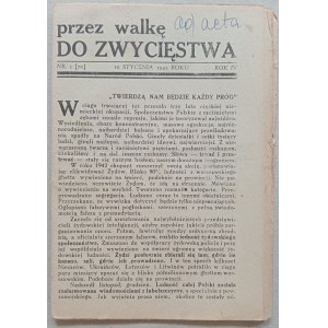 Przez walkę do zwycięstwa 1/1943 - getto i Zamojszczyzna /SL - Bataliony Chłopskie/