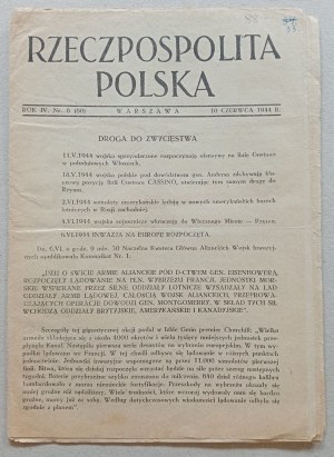 Rzeczpospolita Polska. R.1944 nr 8 - Normandia, UPA /Delegatura Rządu/