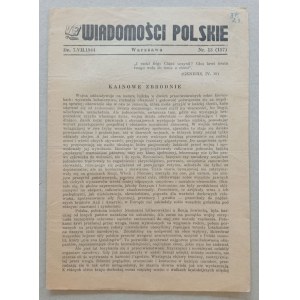 Wiadomości Polskie R.1944 nr 13 - Ofensywa w Europie Płd. / SZP, ZWZ, AK/