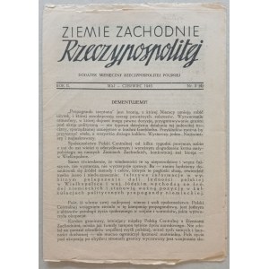 Ziemie Zachodnie Rzeczypospolitej R.1943 nr 2- Katyń /Delegatura Rządu/