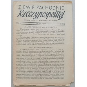 Ziemie Zachodnie Rzeczypospolitej 1944 nr 1 - germanizacja i wywózki /Deleg. Rz./