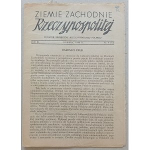 Ziemie Zachodnie Rzeczypospolitej 1944 nr 4 - propaganda niemiecka /Deleg. Rz./