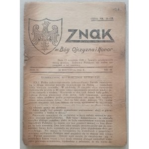 ZNAK. R. 1941 nr 37 - Pawiak /Konfederacja Narodu/