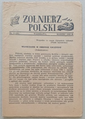 Żołnierz Polski R.1943 nr 3 /Polska Organizacja Zbrojna, AK/