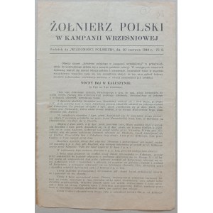 Żołnierz Polski w Kampanii Wrześniowej R.1940 nr 2 /ZWZ/