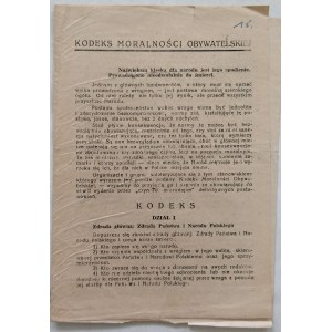 Kodeks Moralności Obywatelskiej. [1941]