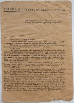 Polska w przyszłym bloku państw /”Racławice”,1941/.
