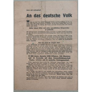 An das deutsche Volk. [propaganda sowiecka]