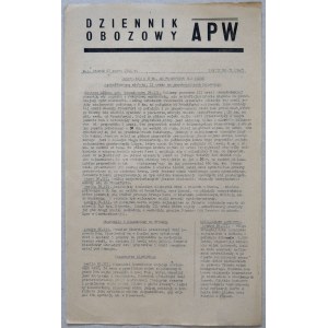 Dziennik Obozowy APW R.1945 nr 71 /gen. Clark, Anders, II Korpus/