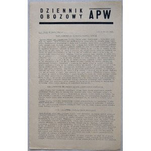 Dziennik Obozowy APW R.1945 nr 72 /gen.Patton/