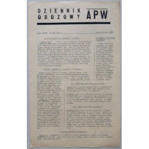 Dziennik Obozowy APW R.1945 nr 106 /Oflag 2c Waldenberg/