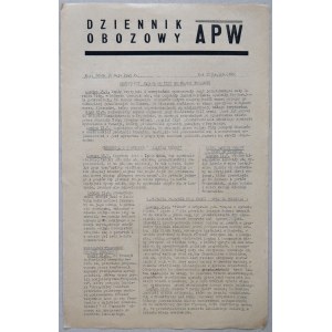 Dziennik Obozowy APW R.1945 nr 109 /Proces szesnastu, Okulicki/