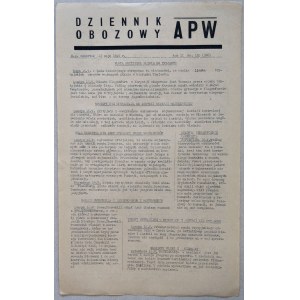 Dziennik Obozowy APW R.1945 nr 110 /Bór-Komorowski u Arciszewskiego/
