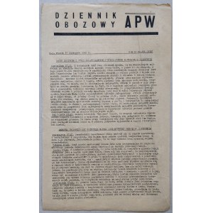 Dziennik Obozowy APW R.1945 nr 256 /Sowietyzacja Polski/