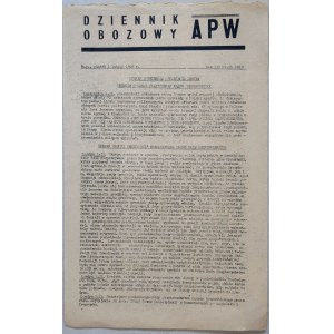 Dziennik Obozowy APW, 1946 nr 25