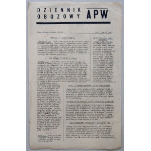 Dziennik Obozowy APW, 1946 nr 26