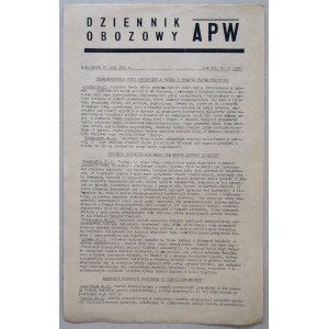 Dziennik Obozowy APW R.1946 nr 33 /bomba atomowa, UNRRA/