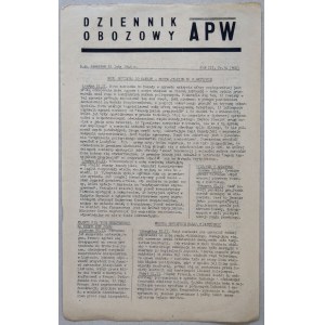 Dziennik Obozowy APW, 1946 nr 34