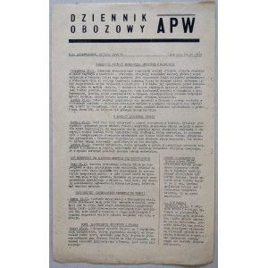 Dziennik Obozowy APW, 1946 nr 36