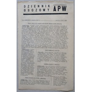 Dziennik Obozowy APW R.1946 nr 50 /atak propagandy na PSL i Mikołajczyka/