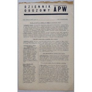 Dziennik Obozowy APW, 1946 nr 58